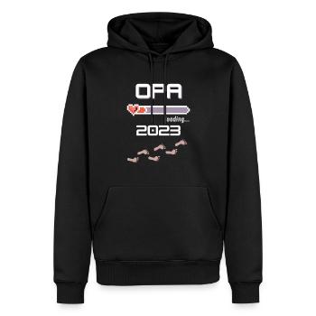Opa 2023 loading... - Männer Premium Bio Hoodie - Schwarz - Vorne - Nico (187cm)