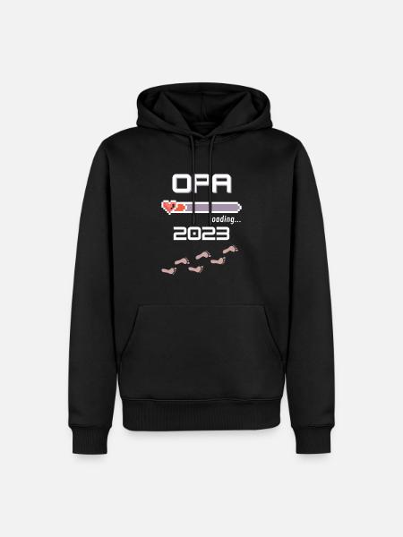 Opa 2023 loading... - Männer Premium Bio Hoodie - Schwarz