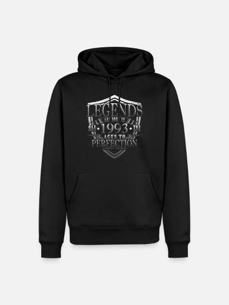 1993 | Vintage Legend seit 1993 Geburtstag - Herre Premium økologisk hoodie - sort