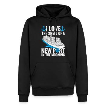 Croisière Croisière Vacances Croisière en famille - Sweat à capuche Premium bio Homme - noir - Devant - Nico (187cm)