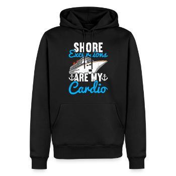 Croisière Croisière Vacances Croisière en famille - Sweat à capuche Premium bio Homme - noir - Devant - Nico (187cm)