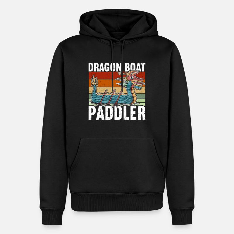 Drachenboot - Männer Premium Bio Hoodie - Schwarz