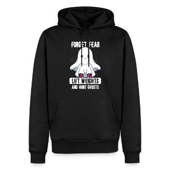 Bodybuilding Powerlifting Weightlifting Fitness - Men’s Premium Organic Hoodie - black - Front - Nico (187cm)