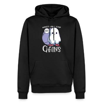 Bodybuilding Powerlifting Weightlifting Fitness - Men’s Premium Organic Hoodie - black - Front - Nico (187cm)