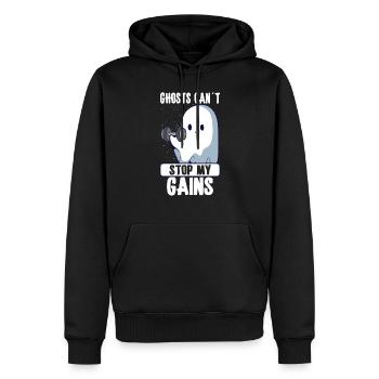 Bodybuilding Powerlifting Weightlifting Fitness - Men’s Premium Organic Hoodie - black - Front - Nico (187cm)