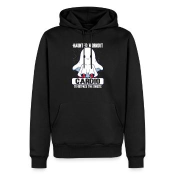 Bodybuilding Powerlifting Weightlifting Fitness - Männer Premium Bio Hoodie - Schwarz - Vorne - Nico (187cm)