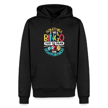 Jeu de cartes de bingo Grand-mère Joueur de bingo Cartes de bingo - Sweat à capuche Premium bio Homme - noir - Devant - Nico (187cm)