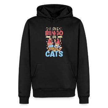 Jeu de cartes de bingo Grand-mère Joueur de bingo Cartes de bingo - Sweat à capuche Premium bio Homme - noir - Devant - Nico (187cm)