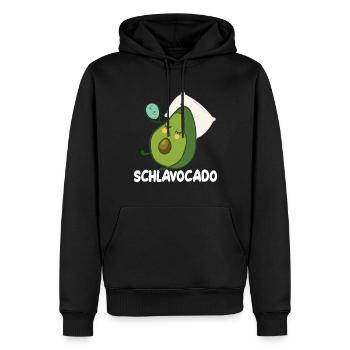 Drôle d’avocat - Schlavocado - Sweat à capuche Premium bio Homme - noir - Devant - Nico (187cm)