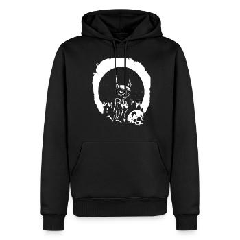 Dunkle Kunst Okkulter Horror Alien Halloween Grindcore - Männer Premium Bio Hoodie - Schwarz - Vorne - Nico (187cm)