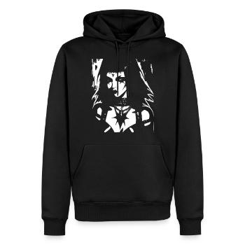Dark Art Occult Gothic Batcave Girl Post Punk Bat - Men’s Premium Organic Hoodie - black - Front - Nico (187cm)