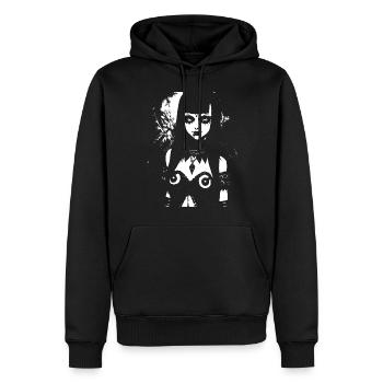 Dark Art Occult Gothic Batcave Girl Post Punk Bat - Men’s Premium Organic Hoodie - black - Front - Nico (187cm)