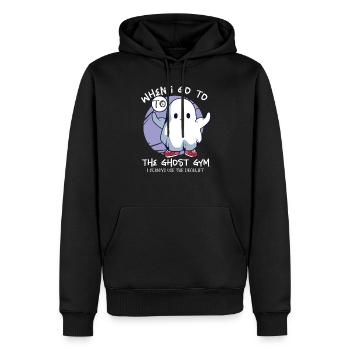 Bodybuilding Powerlifting Weightlifting Fitness - Men’s Premium Organic Hoodie - black - Front - Nico (187cm)