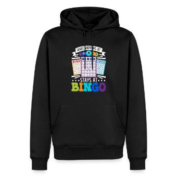 Jeu de cartes de bingo Grand-mère Joueur de bingo Cartes de bingo - Sweat à capuche Premium bio Homme - noir - Devant - Nico (187cm)