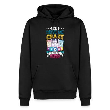 Jeu de cartes de bingo Grand-mère Joueur de bingo Cartes de bingo - Sweat à capuche Premium bio Homme - noir - Devant - Nico (187cm)