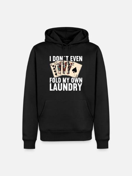 Poker - Männer Premium Bio Hoodie - Schwarz