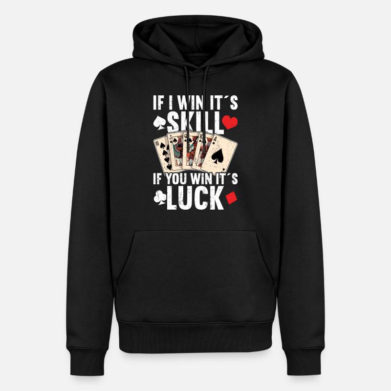 Poker - Männer Premium Bio Hoodie - Schwarz