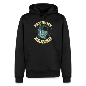 Biber Fan Biber Liebhaber Lustiges Biber Geschenk - Männer Premium Bio Hoodie - Schwarz - Vorne - Nico (187cm)