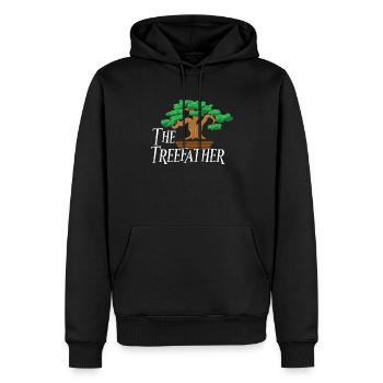 Bonsaï Japon Silhouette Jardinier Jardinier Amoureux du Jardinage - Sweat à capuche Premium bio Homme - noir - Devant - Nico (187cm)