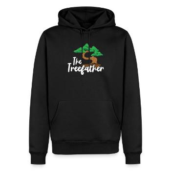Bonsaï Japon Silhouette Jardinier Jardinier Amoureux du Jardinage - Sweat à capuche Premium bio Homme - noir - Devant - Nico (187cm)