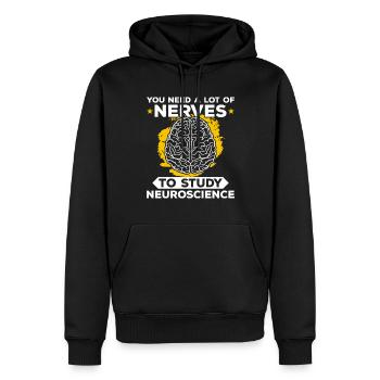 Neurowissenschaften Neurowissenschaftler Neurologie Neurologe - Männer Premium Bio Hoodie - Schwarz - Vorne - Nico (187cm)
