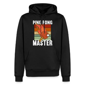 Ping Pong Table Tennis Ping-Pong - Sweat à capuche Premium bio Homme - noir - Devant - Nico (187cm)