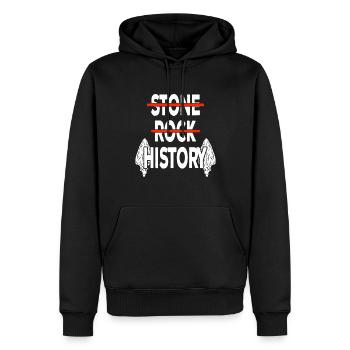 Pfeilspitzenjagd Pfeilspitzen Feuersteinknapping - Männer Premium Bio Hoodie - Schwarz - Vorne - Nico (187cm)