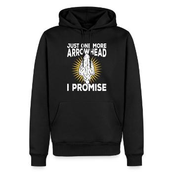 Pfeilspitzenjagd Pfeilspitzen Feuersteinknapping - Männer Premium Bio Hoodie - Schwarz - Vorne - Nico (187cm)