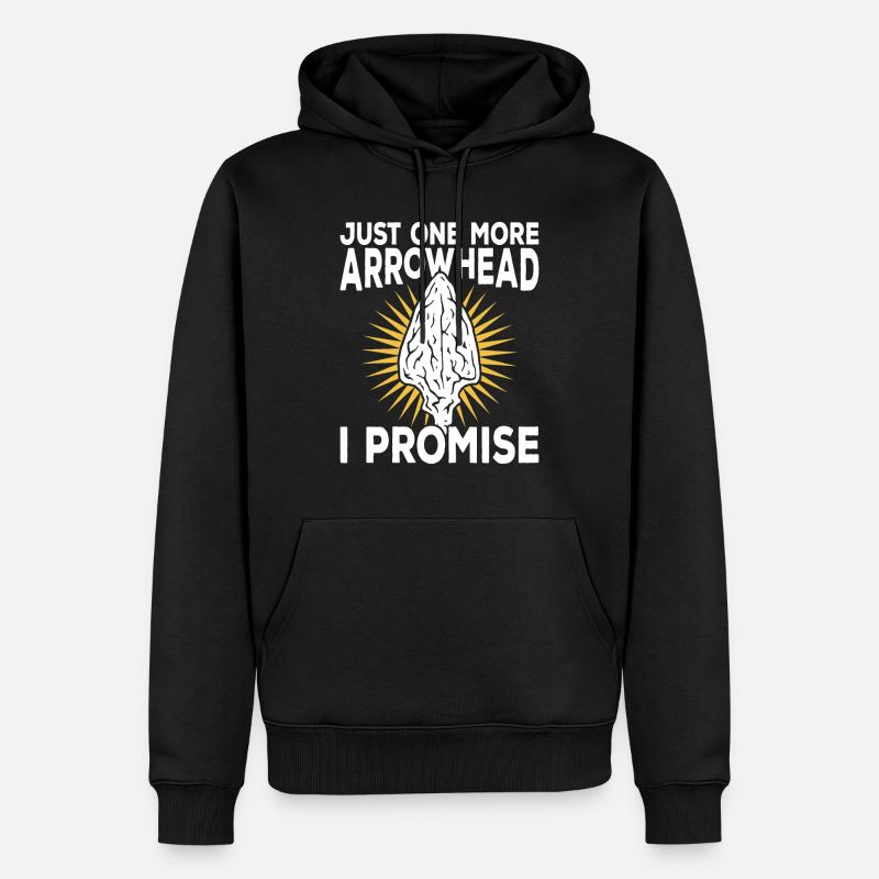 Pfeilspitzenjagd Pfeilspitzen Feuersteinknapping - Männer Premium Bio Hoodie - Schwarz