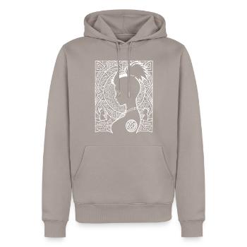 Fantasy Post Punk Keltische Stammeskunst Batcave Girl - Männer Premium Bio Hoodie - Taupe - Vorne - Nico (187cm)
