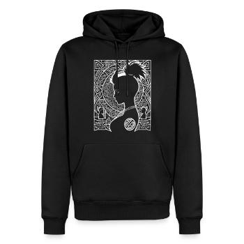 Fantasy Post Punk Keltische Stammeskunst Batcave Girl - Männer Premium Bio Hoodie - Schwarz - Vorne - Nico (187cm)