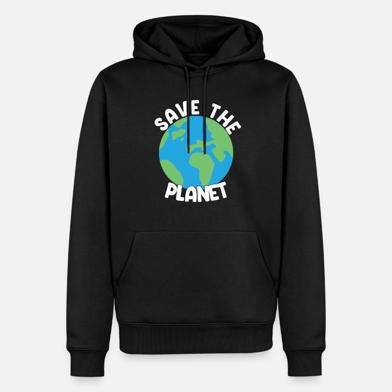Sauvez la planète - Sweat à capuche Premium bio Homme - noir