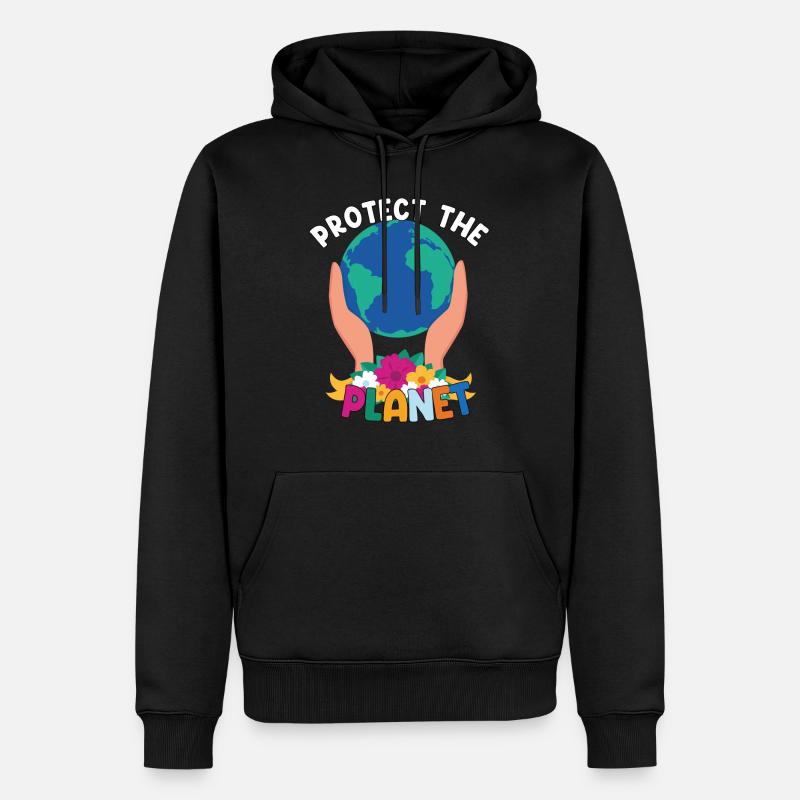 Protégeons la planète - Sweat à capuche Premium bio Homme - noir