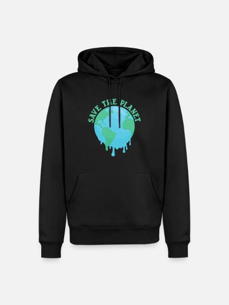 Save The Planet - Men’s Premium Organic Hoodie - black