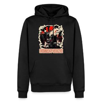 Schlagzeug Musiker Schlagzeuger Sprüche Geschenk - Männer Premium Bio Hoodie - Schwarz - Vorne - Nico (187cm)
