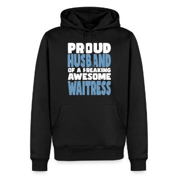 Stolze Ehefrau Eines Verdammt Guten Kellnerins - Männer Premium Bio Hoodie - Schwarz - Vorne - Nico (187cm)