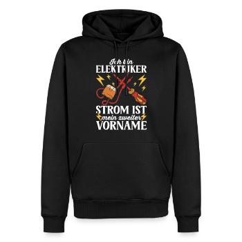 Elektriker Elektroinstallateur Elektroniker - Männer Premium Bio Hoodie - Schwarz - Vorne - Nico (187cm)