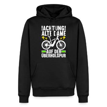 E-Bike E Bike Elektrofahrrad Elektrorad - Männer Premium Bio Hoodie - Schwarz - Vorne - Nico (187cm)