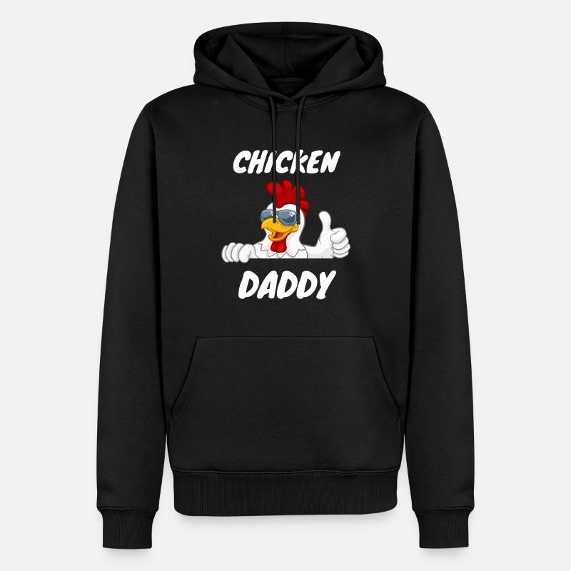 Chicken Daddy - Männer Premium Bio Hoodie - Schwarz