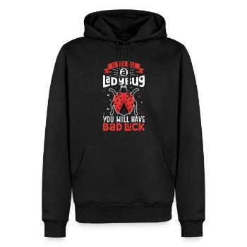 Coccinelle Coccinelle Entomologie Insectes - Sweat à capuche Premium bio Homme - noir - Devant - Nico (187cm)