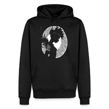 Fantasy Post Punk Keltische Stammeskunst Batcave Girl - Männer Premium Bio Hoodie - Schwarz - Vorne - Nico (187cm)