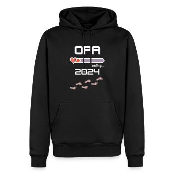 Opa 2024 loading... - Männer Premium Bio Hoodie - Schwarz - Vorne - Nico (187cm)