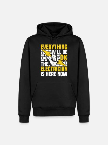 Électriciens électriciens - Herre Premium økologisk hoodie - sort