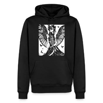 Fairycore Ästhetik Grunge Skelett Fee Goth G - Männer Premium Bio Hoodie - Schwarz - Vorne - Nico (187cm)