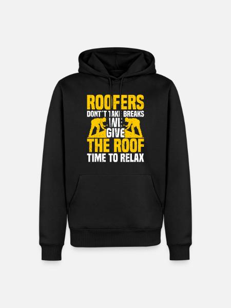 Roofer Roofing Roof Tiler - Men’s Premium Organic Hoodie - black