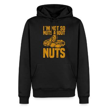 Allergie aux arachides Allergie aux noix - Sweat à capuche Premium bio Homme - noir - Devant - Nico (187cm)
