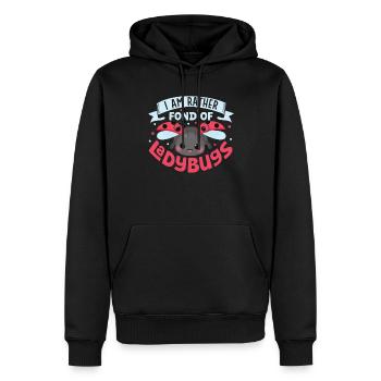 Coccinelle Coccinelle Entomologie Insectes - Sweat à capuche Premium bio Homme - noir - Devant - Nico (187cm)