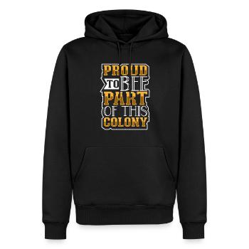 Apiculture apiculteur apiculteur rucher - Sweat à capuche Premium bio Homme - noir - Devant - Nico (187cm)