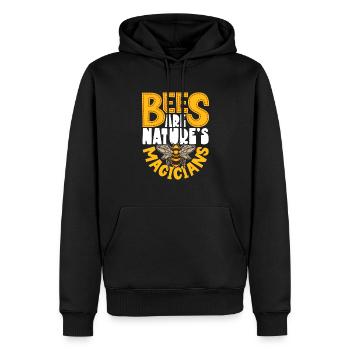 Apiculture apiculteur apiculteur rucher - Sweat à capuche Premium bio Homme - noir - Devant - Nico (187cm)