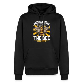 Apiculture apiculteur apiculteur rucher - Sweat à capuche Premium bio Homme - noir - Devant - Nico (187cm)
